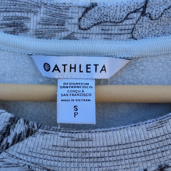 Athleta Balance Print Dress In Gray Eden Floral Pockets Women's Size Small - Picture 6 of 8